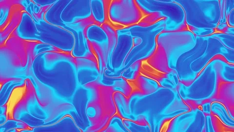 Futuristic liquid motion background with vibrant neon waves Stock Footage 340026217