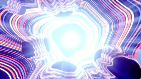 Futuristic liquid wave motion graphic with glowing core Video stock 340025078