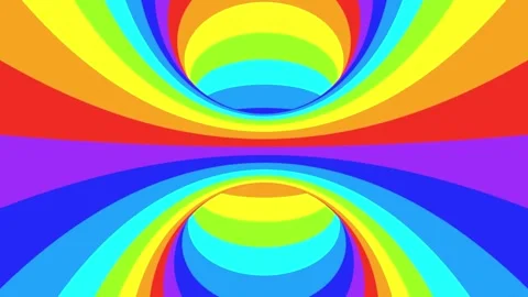 Futuristic liquid wave motion loop. Psychedelic flowing color tunnel animation Vidéo 340025088