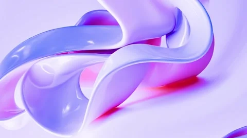 Futuristic liquid wave motion in vibrant neon colors. Abstract flowing fluid Stockbeeldmateriaal 340025246