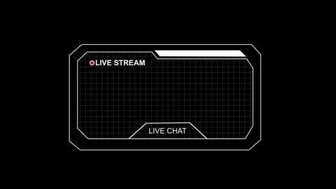 Futuristic live stream and live chat interface. Futuristic live stream for .. Stock Footage 337815263