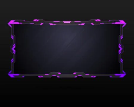 Futuristic live stream overlay game interface screen panel template Stock Illustration