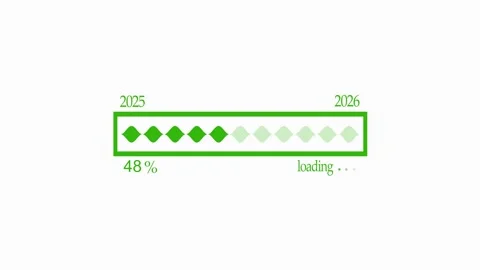 Futuristic Loading Bar 2025 to 2026 Anim... | Stock Video | Pond5