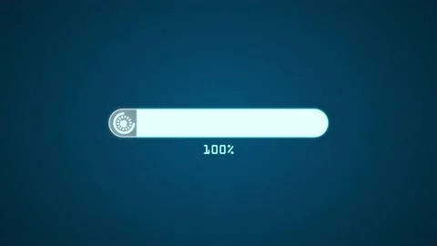 Futuristic loading bar with Alpha channel (transparent background) Stock Footage 145675830
