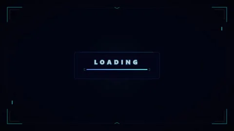 Futuristic loading bar animation with digital hud interface on dark backgro.. Stock Footage 337561491