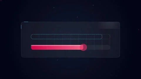 Futuristic Loading Bar with Digital Interface and Abstract Background Stock Footage 346659938