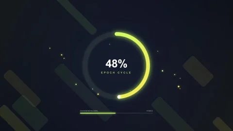 Futuristic Loading Circle Animation with 0% Progress and Glowing Particles Stock Footage 348412135