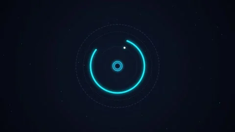 Futuristic Loading Circles Motion Graphic Видео 347846745