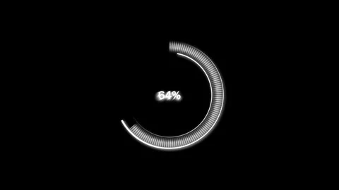 Futuristic loading progress bar animation from 0 to 100 percent Minimalist .. Stock Footage 313430118