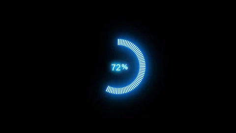Futuristic Loading Screen Animation with Neon Progress Bar Stock Footage 315191441