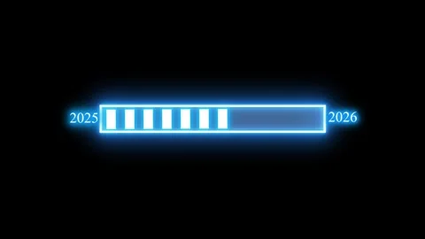 Futuristic Loading Screen Animation with Neon Progress Bar, Glowing Progres.. Video stock 315191705