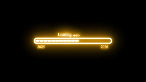 Futuristic Loading Screen Animation with Neon Progress Bar, Glowing Progres.. Video stock 315191720