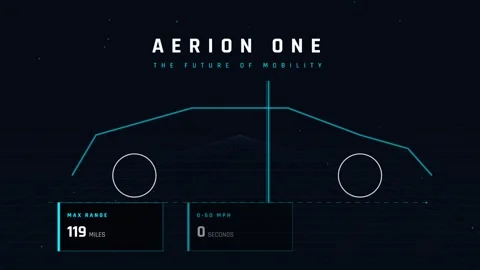Futuristic logo reveal animation for high-tech branding and corporate identit Stock Footage 337577236