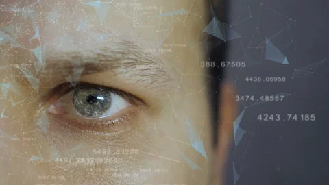 Futuristic look of a man close up Video stock 101103181