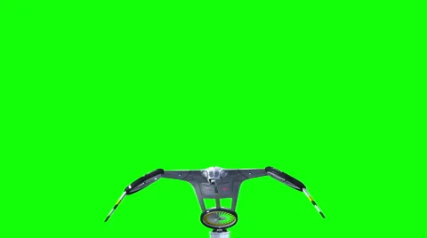 Futuristic looking drones hovering on the greenscreen Stock Footage 62597989
