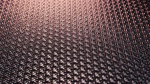 Futuristic looking metal grid pattern structure Stock Footage 160985916