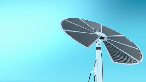 Futuristic looking  solar panel 3d animation Stock Footage 114308338