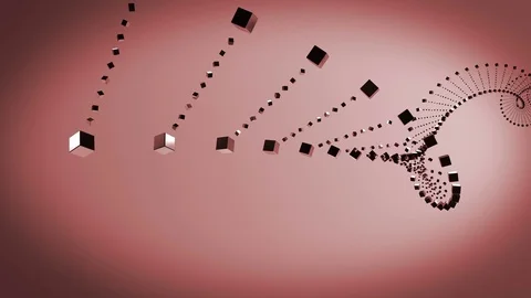 Futuristic loop wavy cubes background Stock Footage 107829702