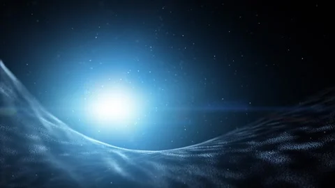Futuristic looped digital cyber space animation background Stock Footage 340238326