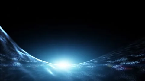 Futuristic looped digital science wavy animation background Stock Footage 339712073