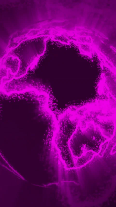 Futuristic looping animation of planet earth with rotating glowing patterns.. Stock Footage 308744299
