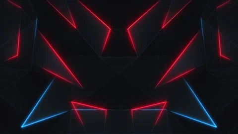 Futuristic Low Poly Neon Background Stock Footage 325741911