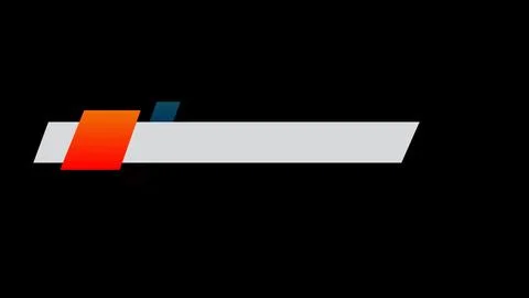 Futuristic lower third banner on black background. Modern lower third anima.. Illustrazione stock