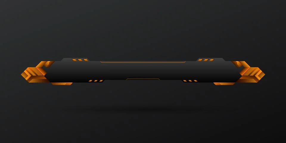 Futuristic lower third game gui screen title banner template Stock Illustration