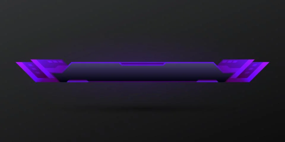 Futuristic lower third game interface screen title banner template 스톡 일러스트
