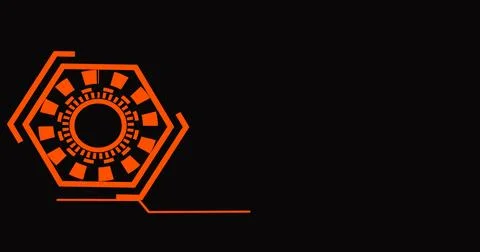 Futuristic lower third in the high resolution. Element of hud interface. Lo.. Illustrazione stock