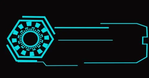 Futuristic lower third in the high resolution. Element of hud interface. Lo.. Illustrazione stock