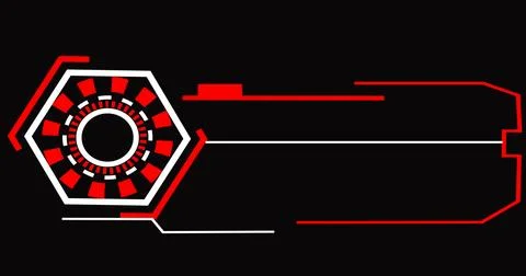 Futuristic lower third in the high resolution. Element of hud interface. Lo.. Illustrazione stock