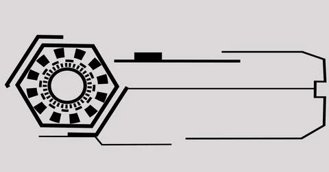 Futuristic lower third in the high resolution. Element of hud interface. Lo.. Illustrazione stock