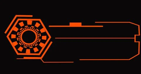 Futuristic lower third in the high resolution. Element of hud interface. Lo.. Illustrazione stock