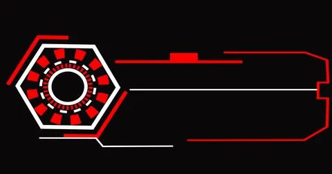 Futuristic lower third in the high resolution. Element of hud interface. Lo.. Illustrazione stock