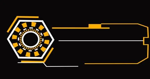 Futuristic lower third in the high resolution. Element of hud interface. Lo.. Illustrazione stock