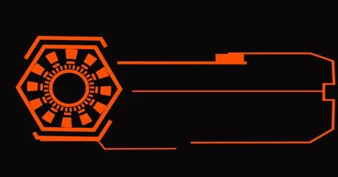 Futuristic lower third in the high resolution. Element of hud interface. Lo.. Illustrazione stock