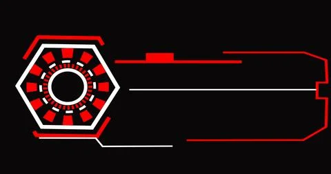 Futuristic lower third in the high resolution. Element of hud interface. Lo.. Illustrazione stock