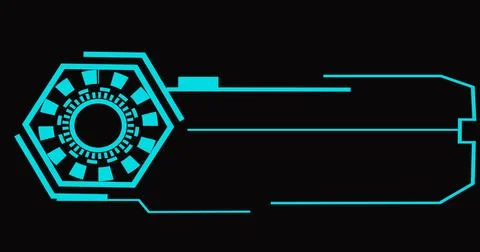Futuristic lower third in the high resolution. Element of hud interface. Lo.. Illustrazione stock