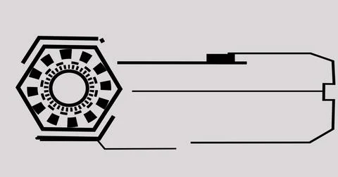 Futuristic lower third in the high resolution. Element of hud interface. Lo.. Illustrazione stock
