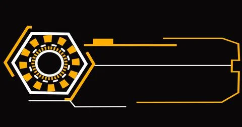 Futuristic lower third in the high resolution. Element of hud interface. Lo.. Illustrazione stock