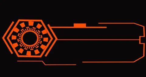 Futuristic lower third in the high resolution. Element of hud interface. Lo.. Stockillustratie