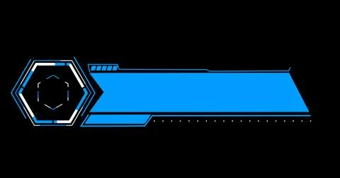 Futuristic lower third in the high resolution. Element of hud interface. Lo.. Illustrazione stock