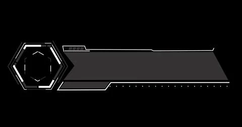 Futuristic lower third in the high resolution. Element of hud interface. Lo.. Illustrazione stock