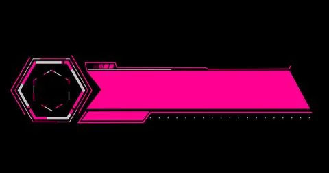 Futuristic lower third in the high resolution. Element of hud interface. Lo.. Illustrazione stock