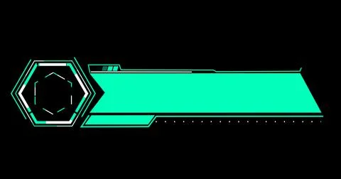Futuristic lower third in the high resolution. Element of hud interface. Lo.. Illustrazione stock