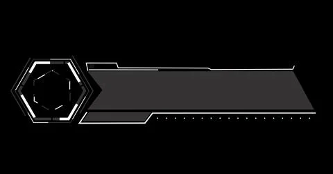 Futuristic lower third in the high resolution. Element of hud interface. Lo.. Illustrazione stock