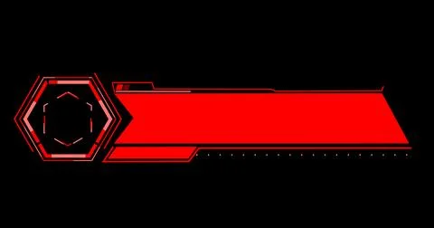 Futuristic lower third in the high resolution. Element of hud interface. Lo.. Illustrazione stock