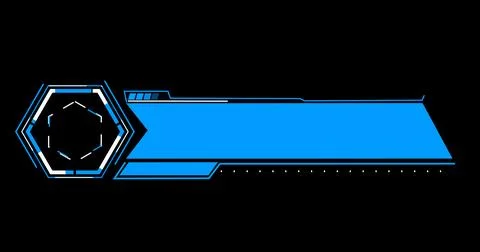 Futuristic lower third in the high resolution. Element of hud interface. Lo.. Illustrazione stock
