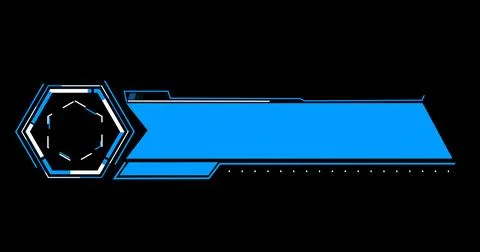 Futuristic lower third in the high resolution. Element of hud interface. Lo.. Illustrazione stock